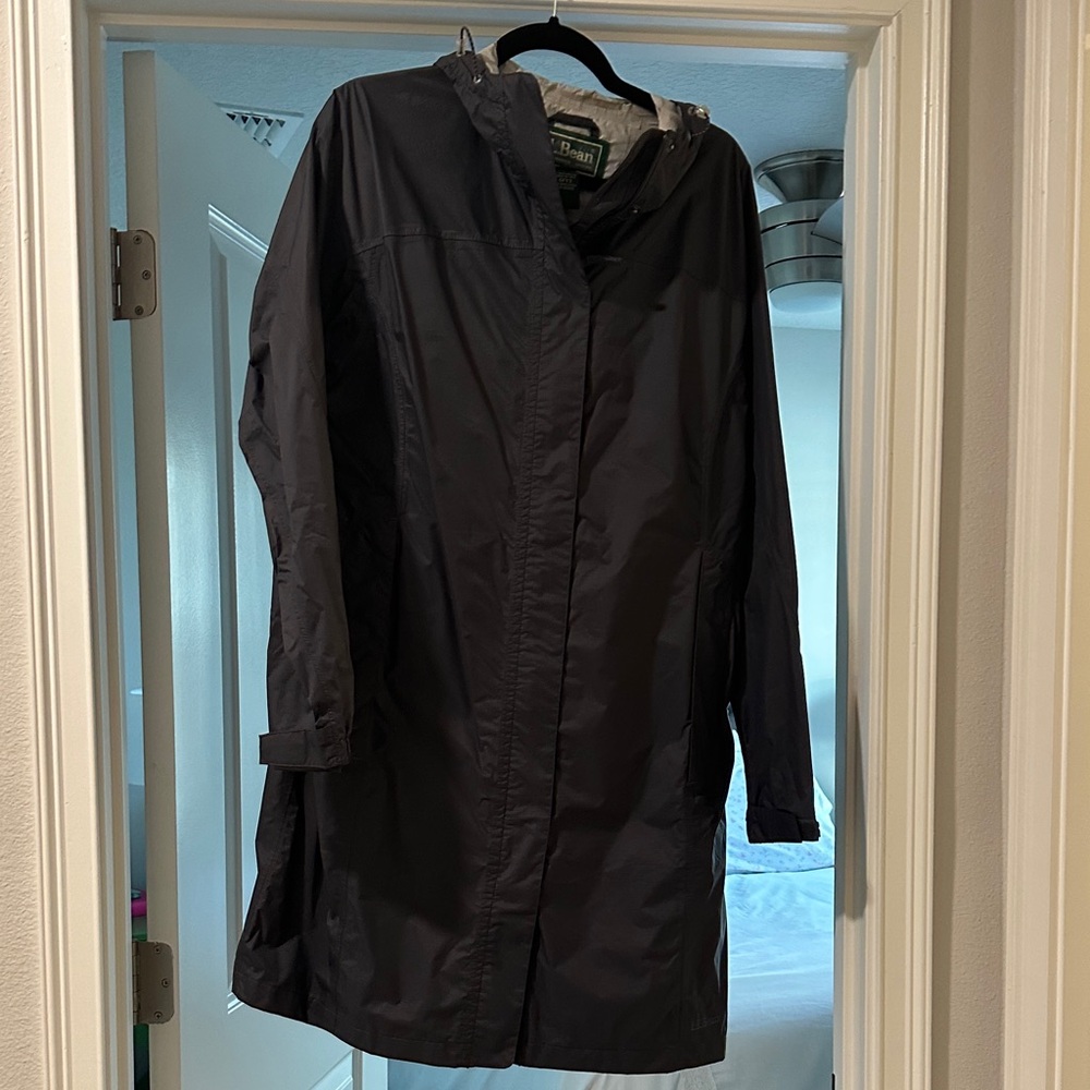 L.L. Bean Dark Grey Raincoat